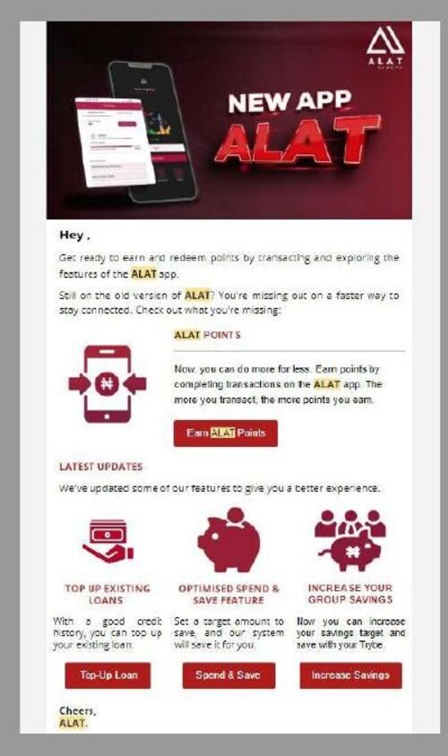 ALAT reactivation/security email