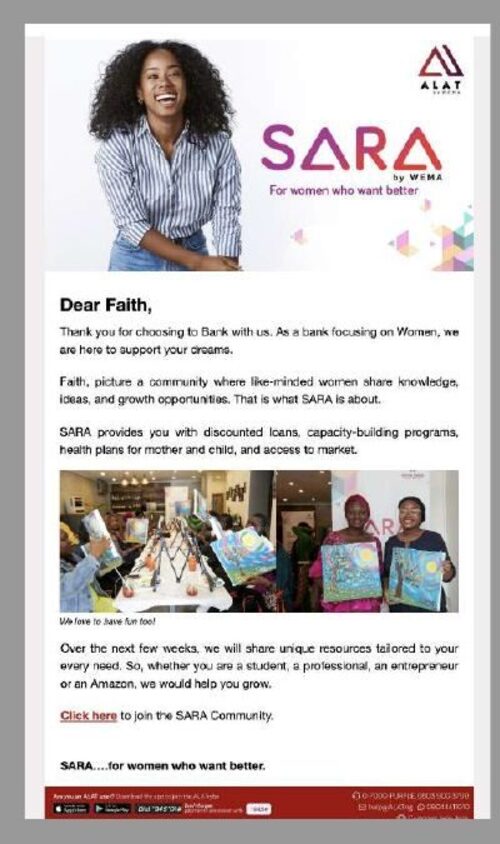 SARA by Wema — community for women